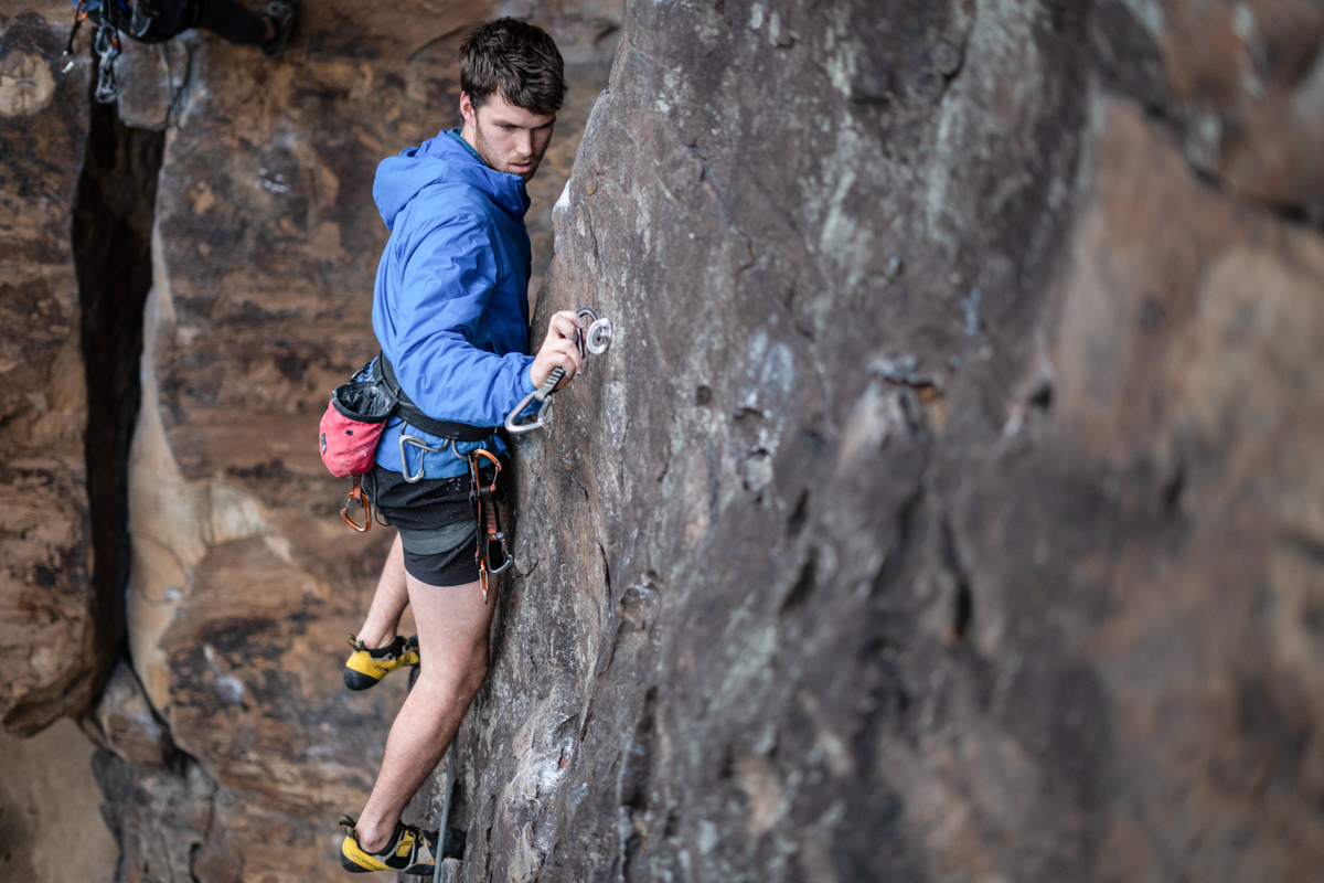 Climbing Quickdraws (Clipping Bolts in Chattanooga)